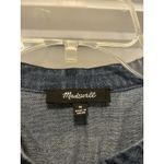 Madewell  Blue Button Front 3/4 Sleeve Denim Dress Size Medium Modest Teacher Photo 1