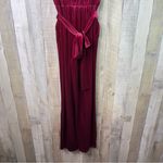 Alfani  Medium Velvet Wide Leg Jumpsuit Surplice Sleeveless Stretch Waist… Photo 6