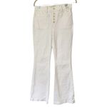 Madewell NWD Flea Market Flare Jeans Pure White Stretch Denim Jeans Size 26 Photo 3