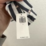 Old Navy Cross Front Poplin Bralette Womens Size Large Navy Pink NWT Hearts Photo 3