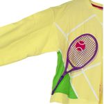 Terez Graphic Tennis Crewneck Sweatshirt size Small Lemon Sorbet NWT Photo 5