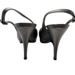 Stuart Weitzman Platform Slingback Peep-toe High Heels in Gunmetal Gray Size 8.5 Photo 3