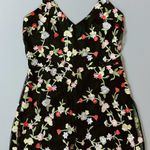 Black Floral Flowers Playsuit Shorts Romper Jumpsuit Jumper Onesie Size S 🌹✨ Photo 0