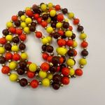 Orange and yellow beaded vintage necklace Photo 2