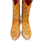 Macie Bean Embroidered Collection Western Boot Whiskey Bent Foot and Snip Toe Tan Size 5 Photo 11