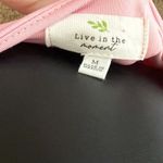 Live In The Moment Women's Crop Top‎ Square Neck Lined Front Pink Size Medium Photo 2