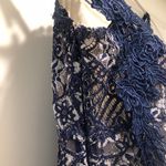 Foxiedox Anthropologie daleyza Lace Square Neck Midi dress Navy Blue Size small Photo 3