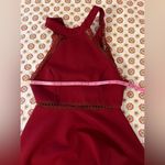 Lulus EUC Reach Out My Hand Burgundy Lace Skater Mini Dress Size Small Photo 5