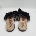 Sam & Libby  Black Bow Slides Women’s Sandals Size 6 Slip On Bow Tie Shoes EUC Photo 4