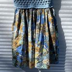B.O.G Collection SizeM Color Blue Knitted dress upper the lower half has flowers Size undefined Photo 2