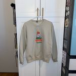 Gildan Crocin Around the Christmas Tree Crocs Tan Graphic Sweatshirt Holiday sweater Photo 4