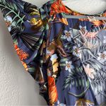 Bali Elf Tropical Floral Maxi Wrap Dress XL Boho Resort Blue Photo 3