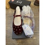 Marc Fisher  Elizza Dress Embellished Ballet Flats Size 10 Dark Red Mary Jane‎ Photo 6