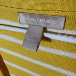 Banana Republic Banana‎ Republic Yellow White Striped Cotton Cashmere Cardigan Sweater XL Photo 3