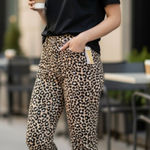 Michael Kors NWT  Leopard Print Selma Straight Ankle Jeans SZ-16 Photo 1