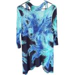 EUC Clara Sun Woo Blue Palm Print Top Size XS Photo 6