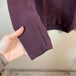 Athleta Coaster Luxe Waffle Sweatshirt Maroon Small Photo 5