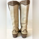 Sendra Handmade Leather Cowboy Boots in Cream and Brown Size 6.5 Photo 4