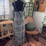 Saltwater Luxe NWT M. Fredric Indigo Gray & Ivory Open Back Slit Midi Dress Photo 1