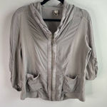 XCVI  zip up‎ three quarter sleeves lagenlook jacket size medium Photo 0