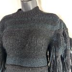 Ulla Johnson Delma Alpaca Chunky Knit Fringe Puff Sleeve Sweater Size P XS Photo 3