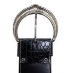 Landrex Vintage Black Leather Cuir Belt Made in France SKU 647 Photo 4
