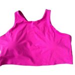 Athleta  Conscious Crop Bra Top D-DD+ 3X Electric Fuchsia Light Impact Swim NWT Photo 7