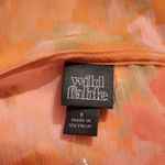 Wild Fable Duster Top Womens Small Orange Floral Maxi Ruffled Party Night Out Photo 5