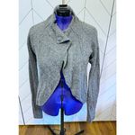 Free People  Women’s Medium Wool Alpaca Long Sleeve Asymmetrical Cardigan Preppy Photo 7