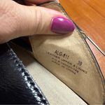 Alegria  Black Geometric Fabric Leather Mazie Clog Buckle Mules Size 9 (39) Photo 6