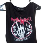 Rock Rose Couture Rock N Roll Black Graphic Tank Top Size Large Photo 1