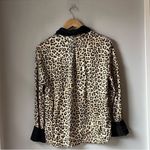 ZARA  Animal Print Button Lapel Bow Blouse Photo 4