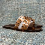 Chinese Laundry Charli Rhinestone Jelly Slide Sandals in Tan Vinyl/Stone 6 M Photo 3
