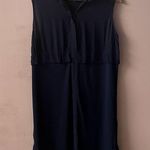 Topshop  Maternity Dark Navy Blue Button-Down Shirt Dress Size 8 EUC Photo 2