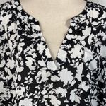 Ava & Viv 4X-Large Tunic Top Floral V-Neck Roll-Tab Sleeve Semi-Sheer Hi-Low Hem Photo 1