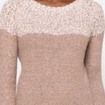 Fate Clairina women’s texture Beige and Cream Crew Neck pullover Sweater size SM Tan Photo 0