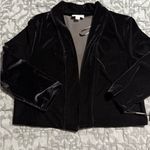 Calvin Klein  women's size large black velour cropped cardigan jacket formal NWT Photo 3