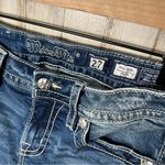 Miss Me Y2K Fleur De Lis Bling Mid Rise Capri Crop Jeans Studded Womens Size 27 Photo 6