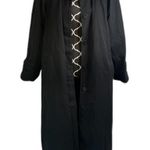 London Fog  Black Union Made Wool Lined Classic Long Trench Coat Size 8 Regular Photo 14