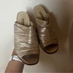 Paul Green  Avery Gold Leather strappy slip on heel mule sandals 3 / US 5.5 Photo 2