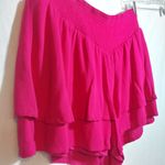 Torrid  Pink Peacock 3.5 Inch Pull-On Washable Gauze Smocked Ruffle Short Sz 4X Photo 2