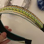 Green and Blue Beaded Hair Accessory with Knotted Bow Photo 2