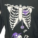 For G & PL Black Maternity Baby Skeleton & Witch Halloween Blouse Women Sz S Photo 4