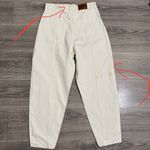 ZARA The Petit Women Off White Tapered High Rise Relaxed Fit Boho Jeans Size 6 Photo 14