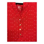 kim rogers  Red Polka Dot Button Blouse 1X Flowy Romantic Cottagecore Photo 1