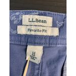 L.L.Bean Favorite Fit Shorts Womens 12 Blue Nautical Maine New England Chino Photo 4