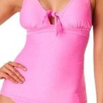 Jessica Simpson NWT Femme Pretty in Pique Strappy Back Swim Tankini Top Size S Photo 0