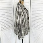 Free People Luminary Plaid Flannel Oversized Blazer Neutral Tan Small Photo 4
