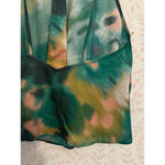 Anthropologie Silky Green Tie-Dye Tank Top with Strappy Back Photo 7