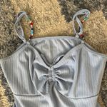 No Boundaries  Y2k Blue Tank Top Multicolored Beads Women's Teen Size L (11-13) Photo 4